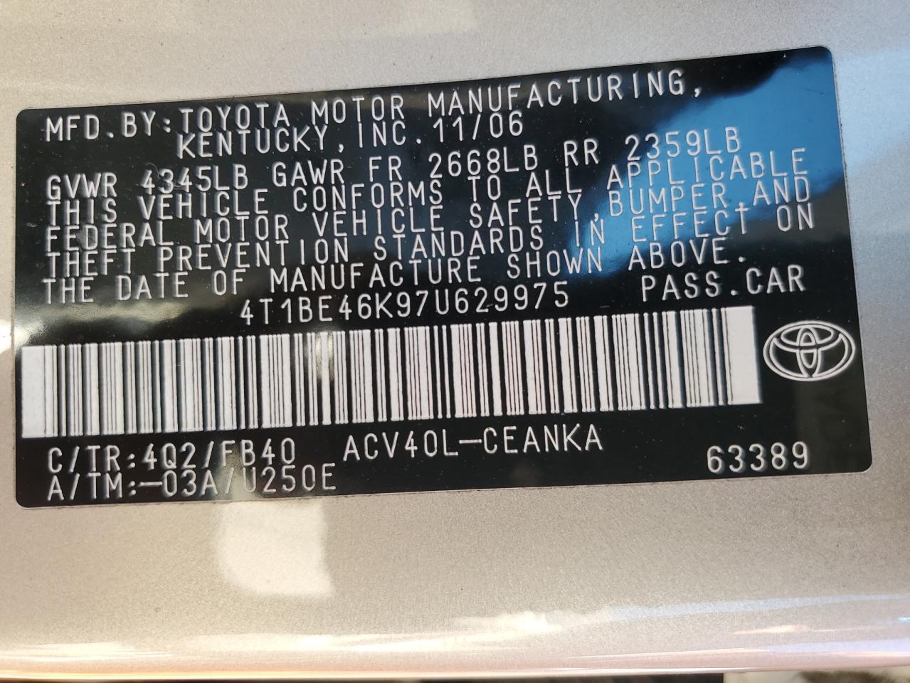 2007 Toyota Camry - Image 14