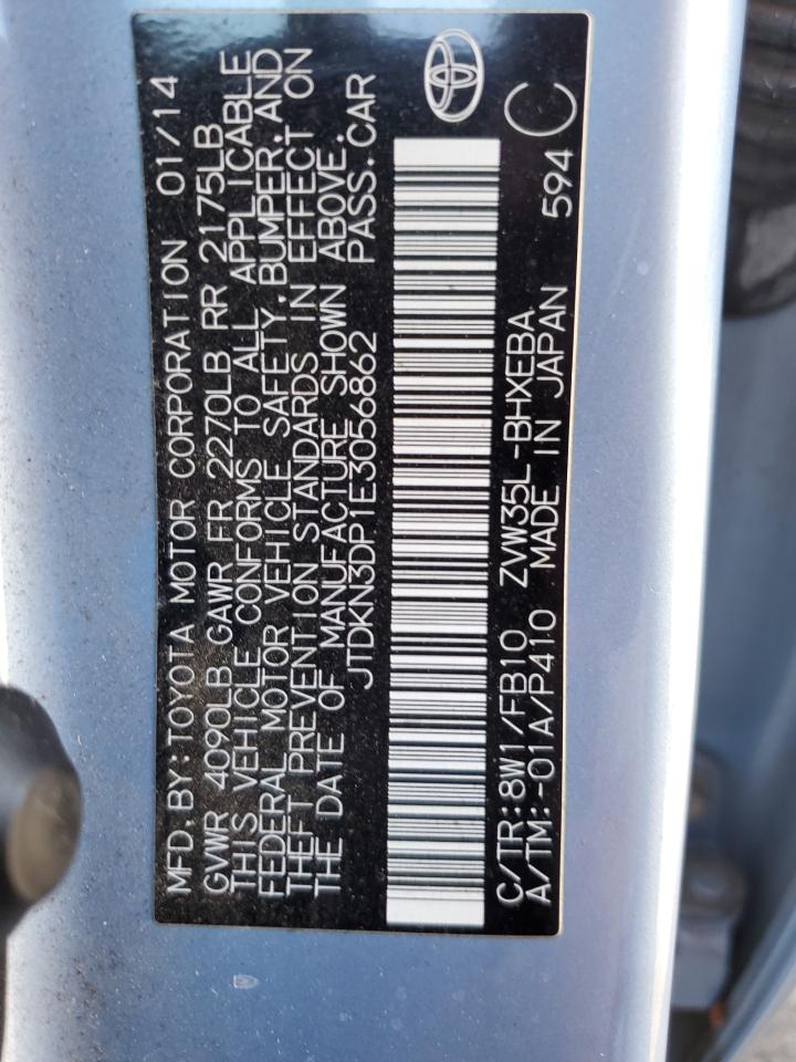 JTDKN3DP1E3056862 2014 Toyota Prius Plug-In