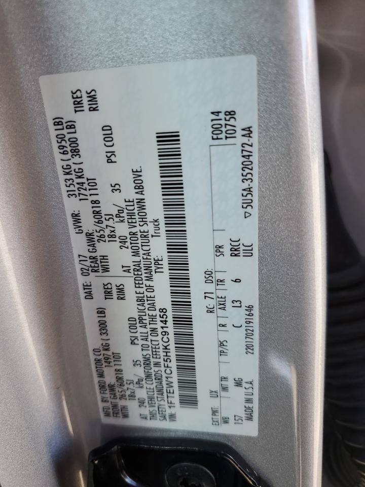 1FTEW1CF5HKC91458 2017 Ford F150 Supercrew
