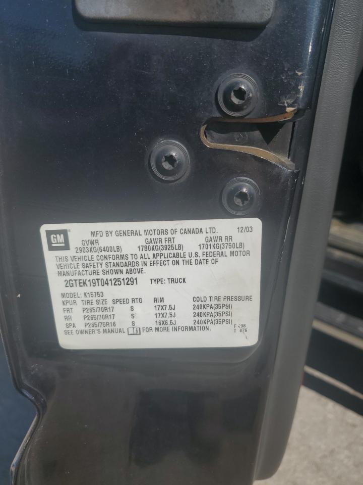 2GTEK19T041251291 2004 GMC New Sierra K1500