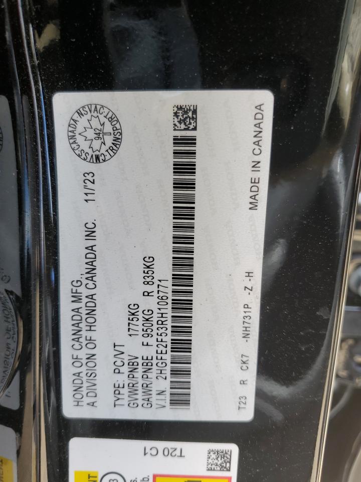 2HGFE2F53RH106771 2024 Honda Civic Sport 2HGFE2F53RH106771 2024 Honda Civic Sport
