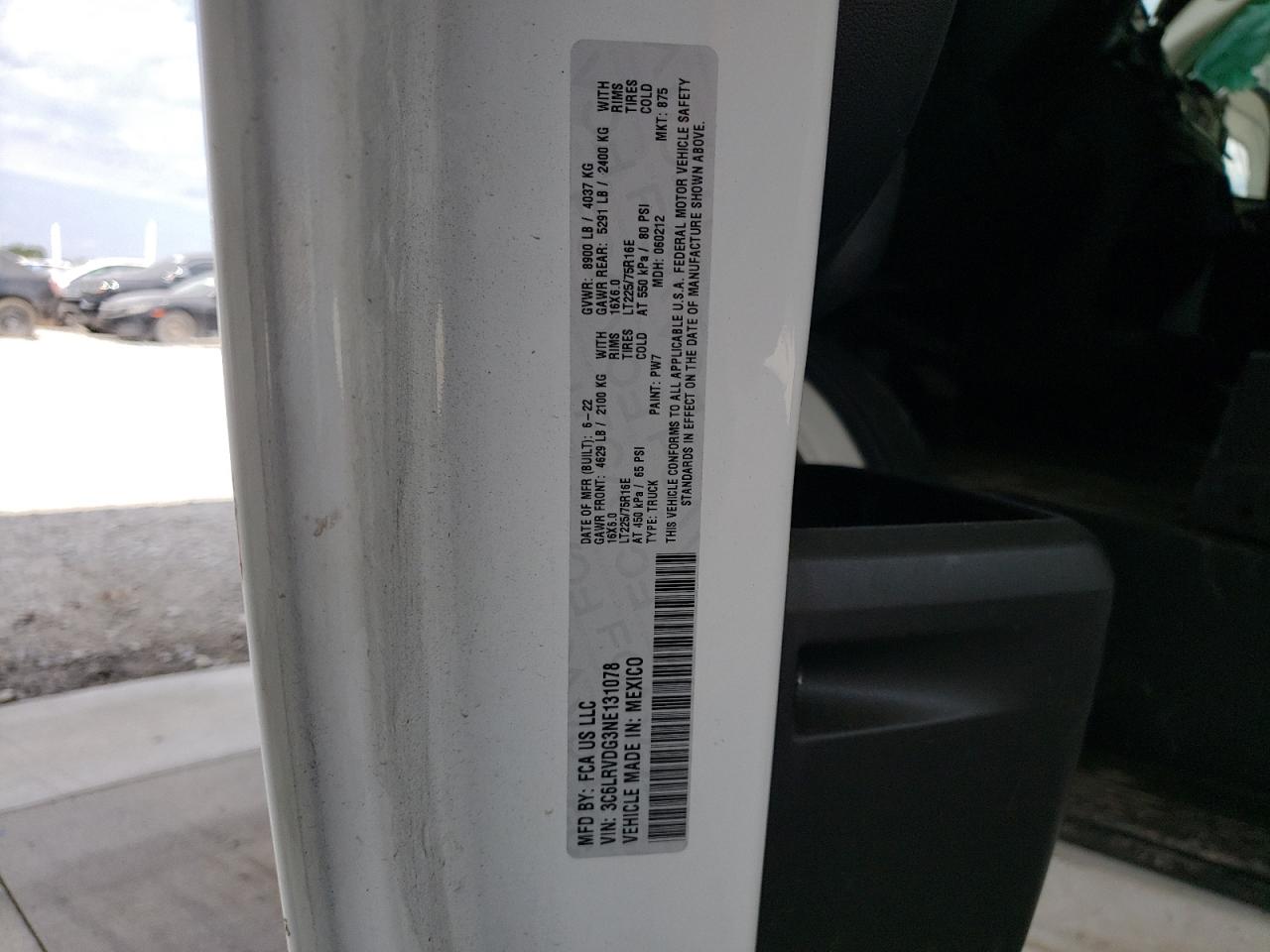 3C6LRVDG3NE131078 2022 Ram Promaster 2500 2500 High