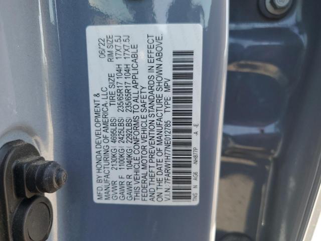 7FARW1H77NE012785 Honda CRV CR-V SE 14