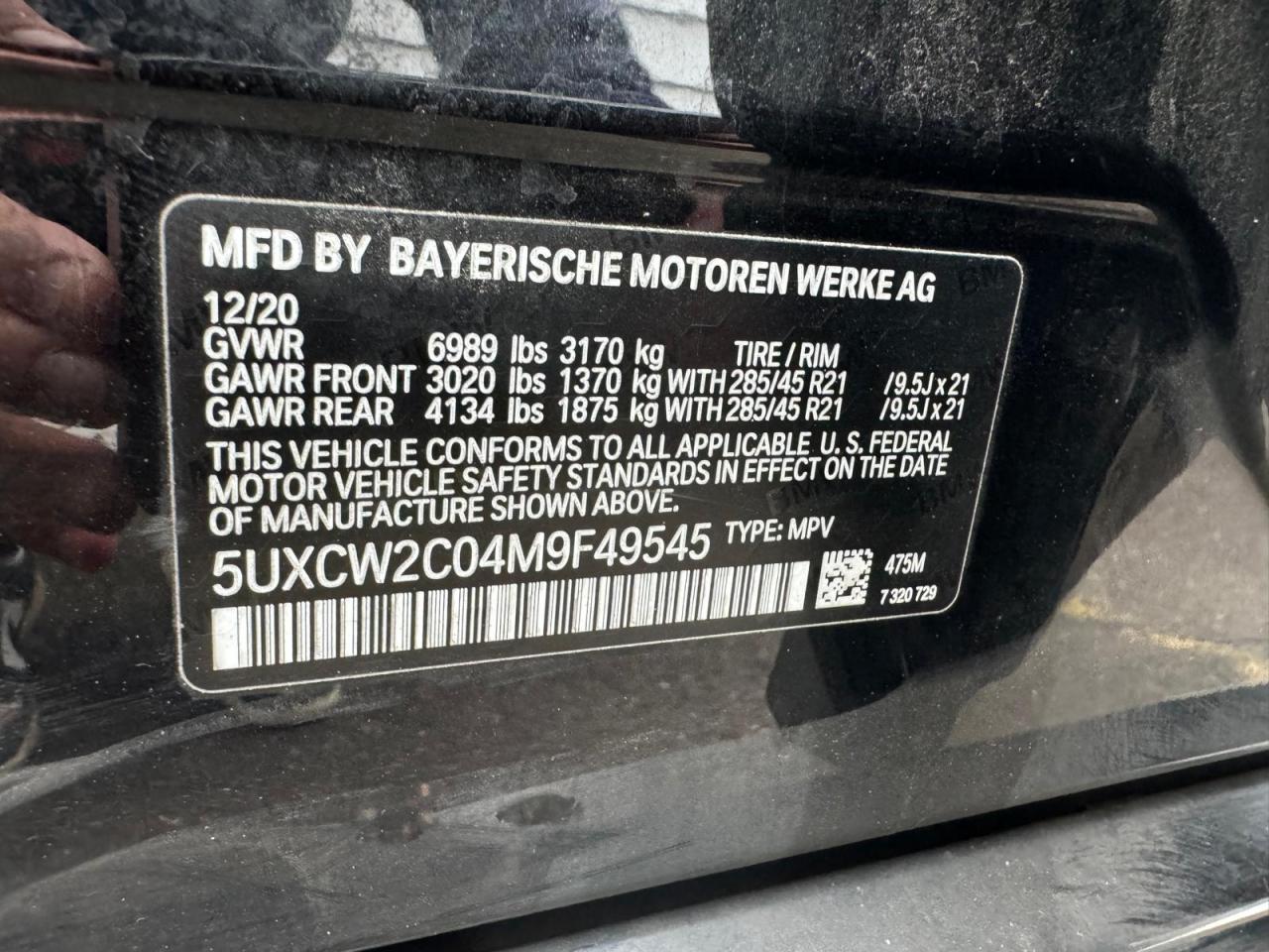 5UXCW2C04M9F49545 2021 BMW X7 xDrive40I