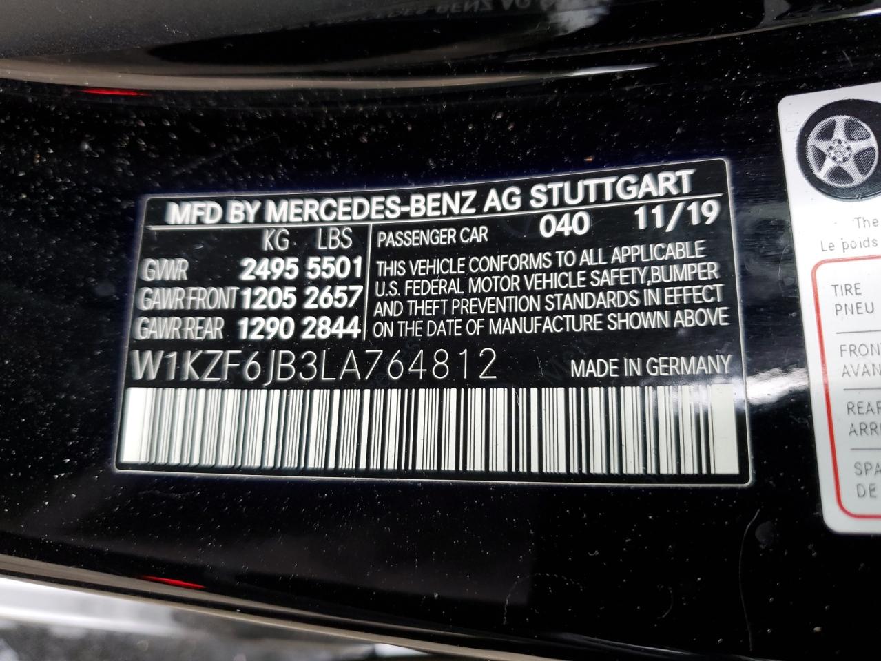 2020 Mercedes-Benz E 450 4Matic VIN: W1KZF6JB3LA764812 Lot: 72063154