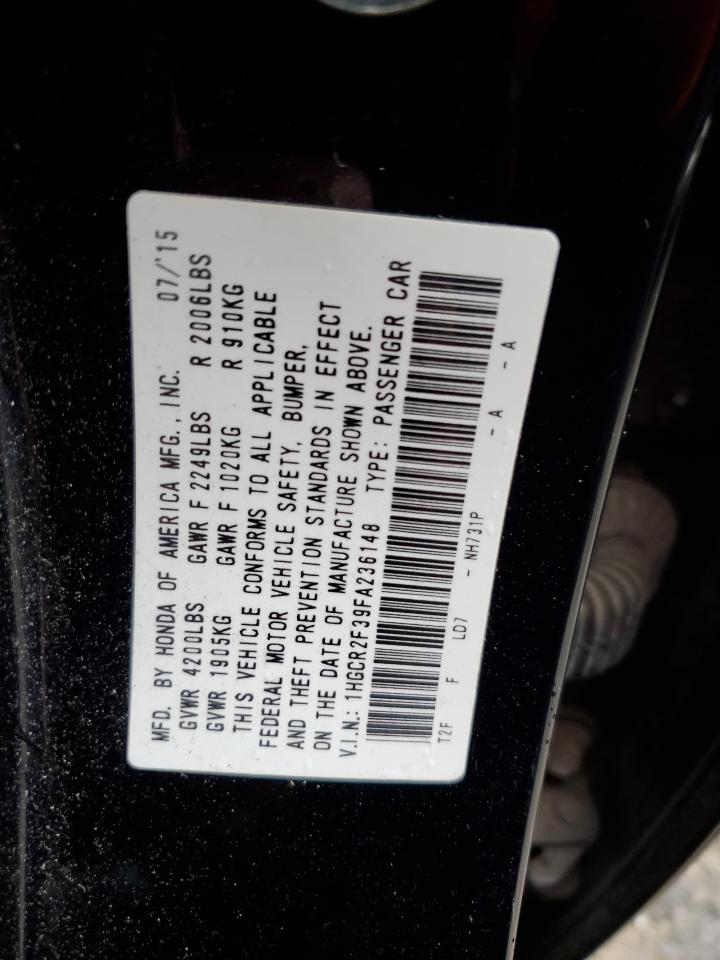 1HGCR2F39FA236148 2015 Honda Accord Lx