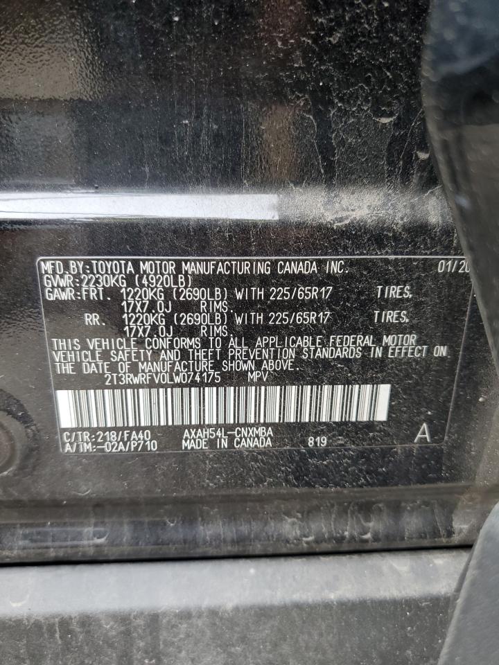 2T3RWRFV0LW074175 2020 Toyota Rav4 Xle