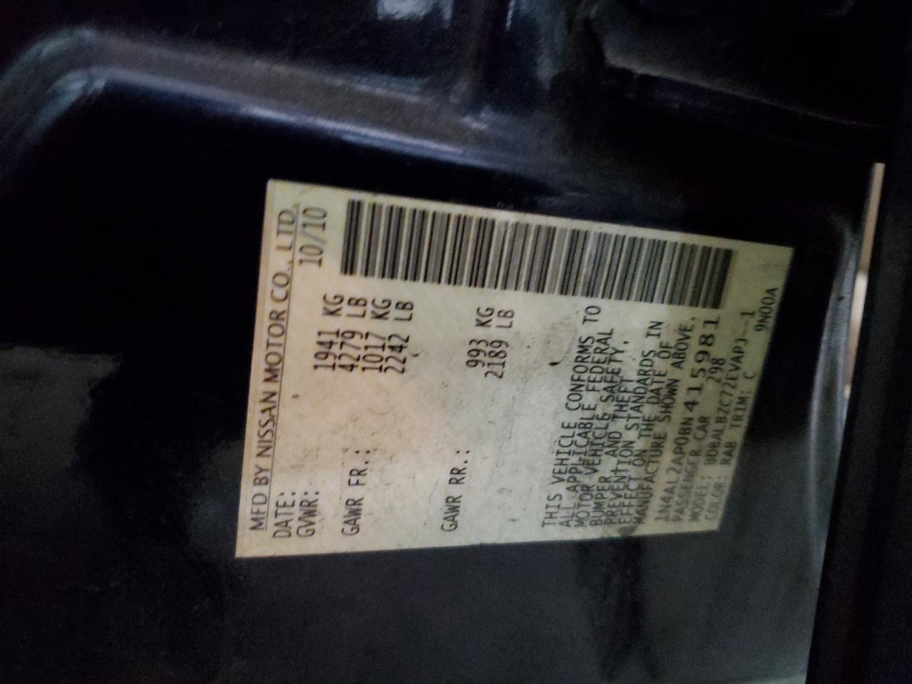 1N4AL2AP0BN415981 2011 Nissan Altima Base