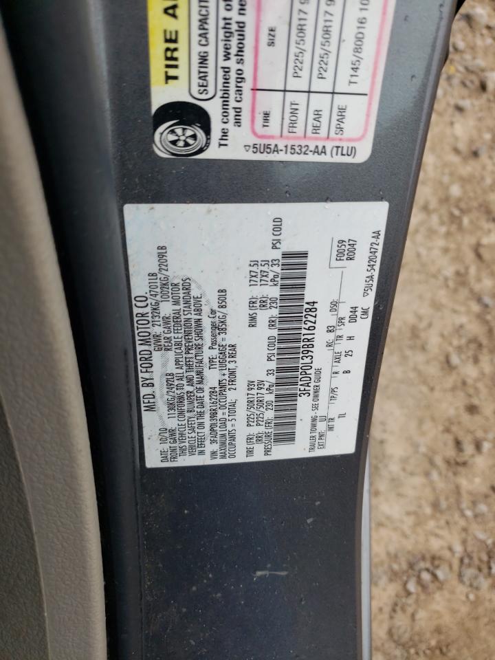 2011 Ford Fusion Hybrid VIN: 3FADP0L39BR162284 Lot: 69464414