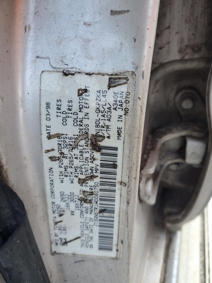 JT3GN87R1W0080750 1998 Toyota 4Runner Limited