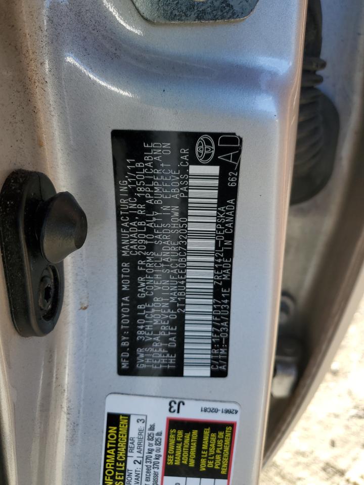 2011 Toyota Corolla Base VIN: 2T1BU4EE0BC732050 Lot: 71032224