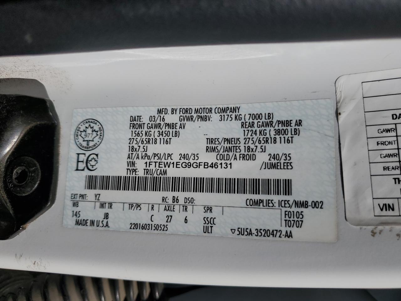 1FTEW1EG9GFB46131 2016 FORD F-150 - Image 12