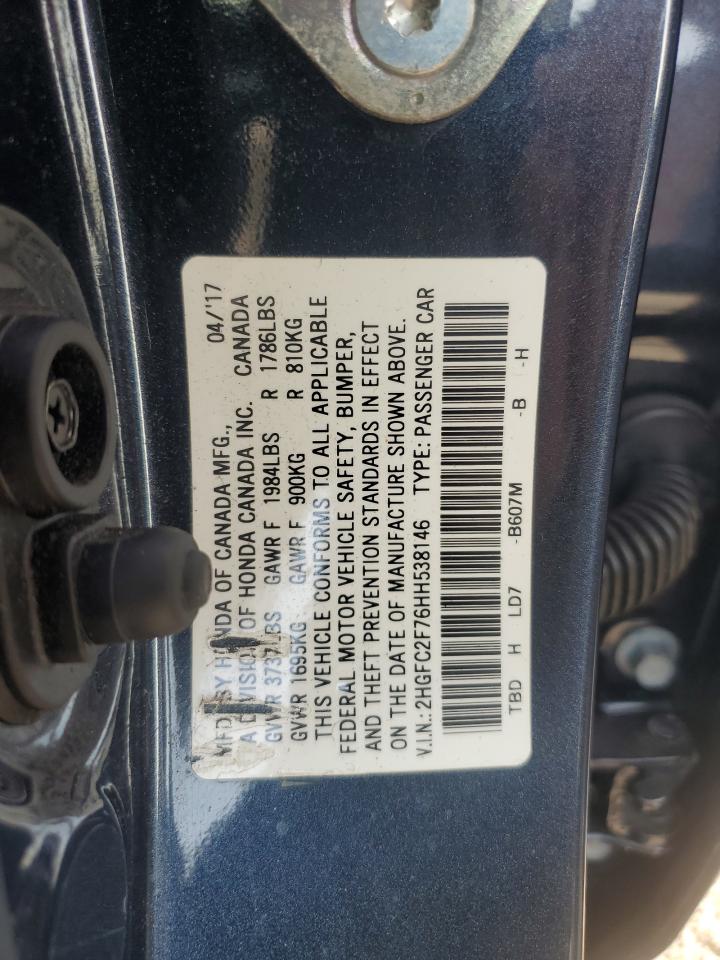 2HGFC2F76HH538146 2017 HONDA CIVIC - Image 13