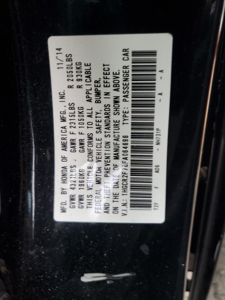 1HGCR2F78FA064696 2015 Honda Accord Ex