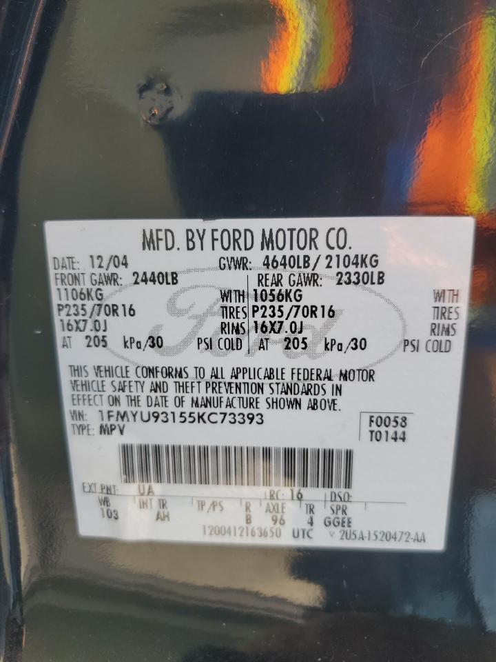 1FMYU93155KC73393 2005 Ford Escape Xlt