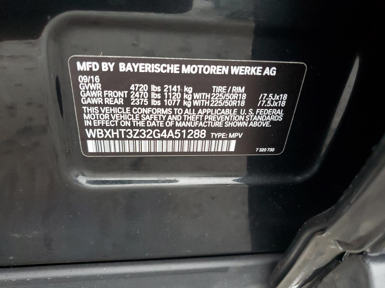 WBXHT3Z32G4A51288 2016 BMW X1 xDrive28I