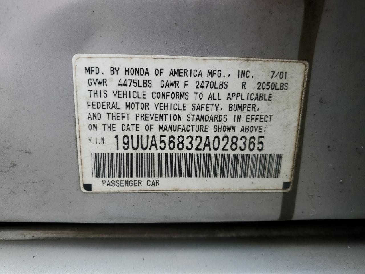 19UUA56832A028365 2002 Acura 3.2Tl Type-S