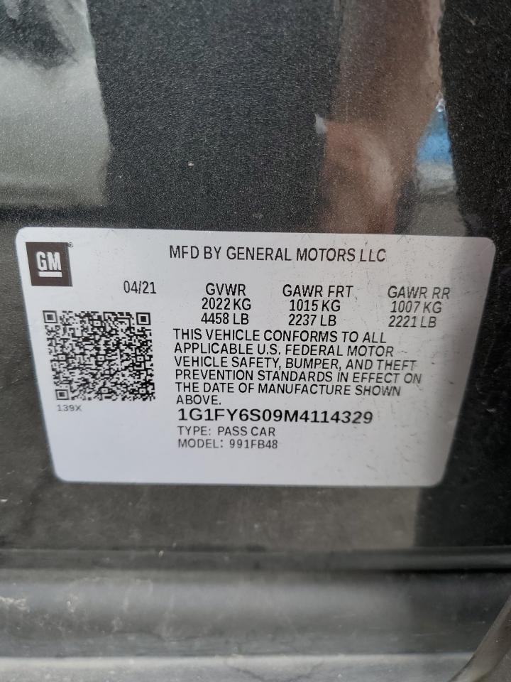 1G1FY6S09M4114329 2021 Chevrolet Bolt Ev Lt