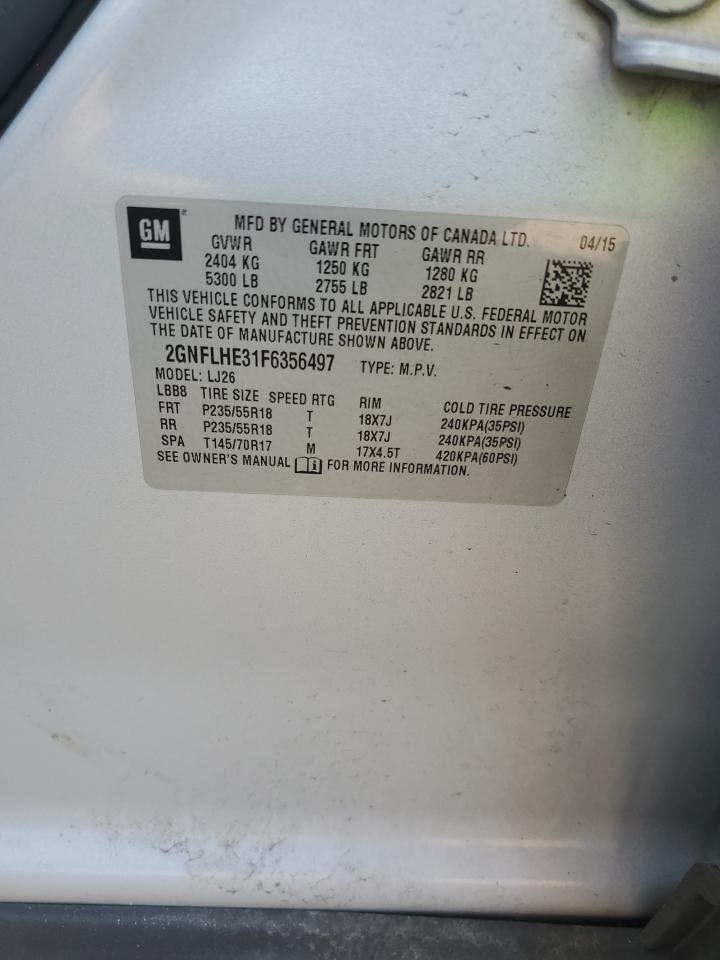 2GNFLHE31F6356497 2015 Chevrolet Equinox Ltz