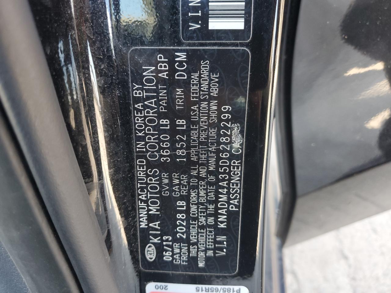 KNADM4A35D6282299 2013 Kia Rio Lx