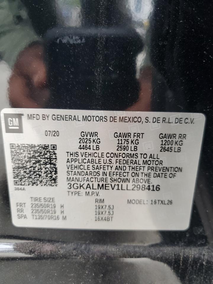 3GKALMEV1LL298416 2020 GMC Terrain Sle