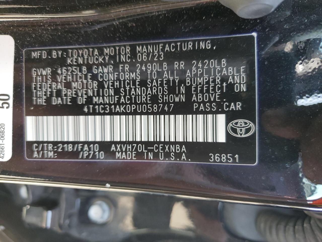 4T1C31AK0PU058747 2023 TOYOTA CAMRY - Image 13