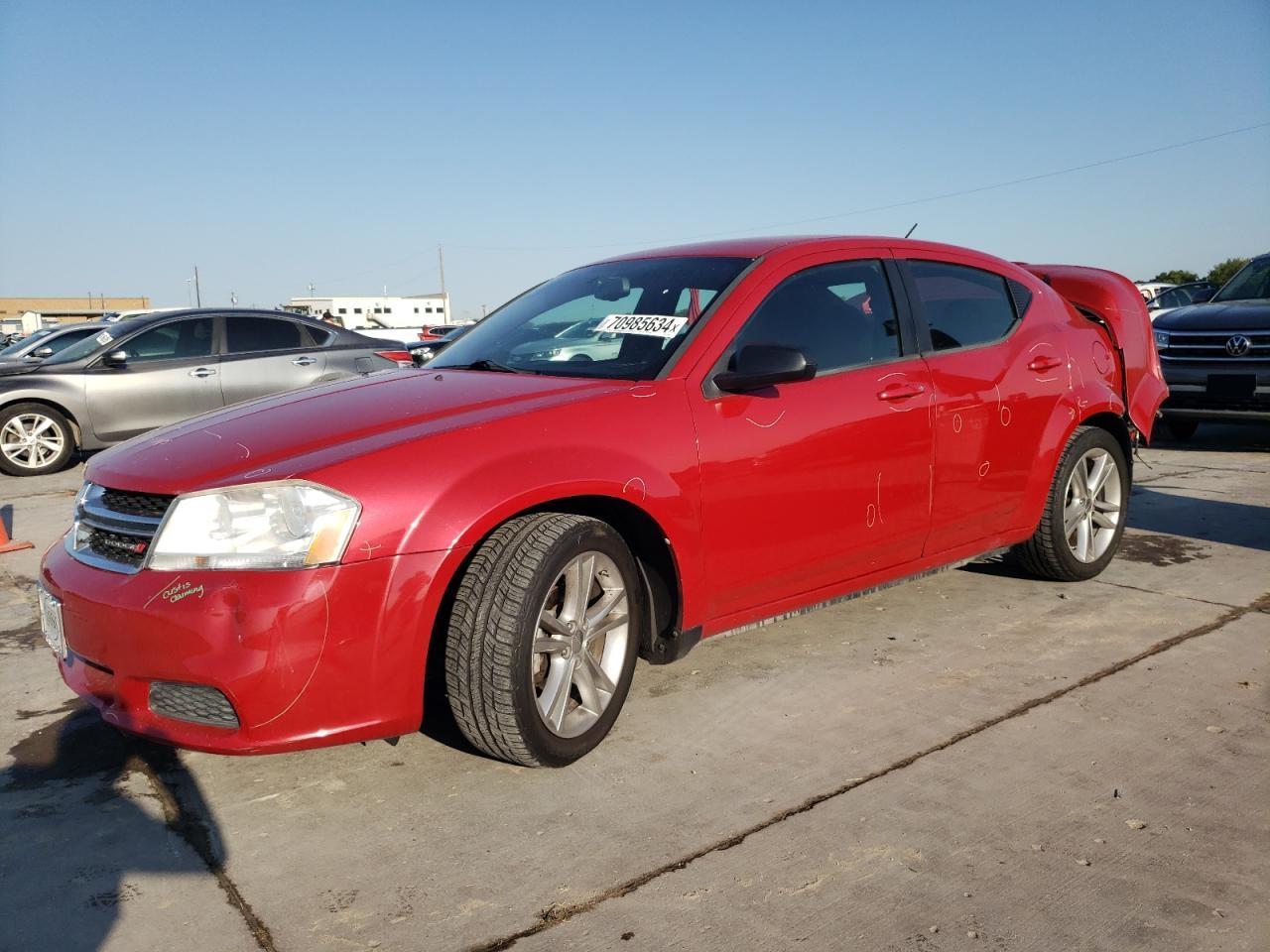 2013 Dodge Avenger Se VIN: 1C3CDZAG9DN677580 Lot: 70985634