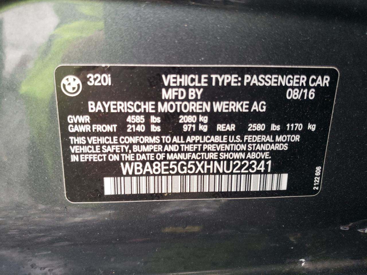 WBA8E5G5XHNU22341 2017 BMW 3 SERIES - Image 15