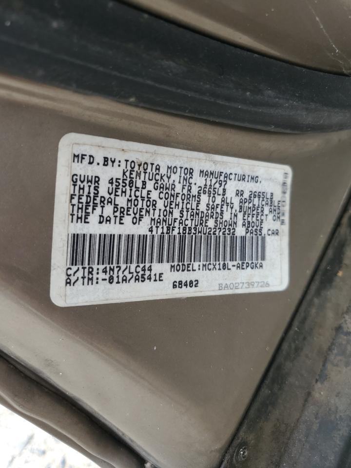 4T1BF18B3WU227232 1998 Toyota Avalon Xl