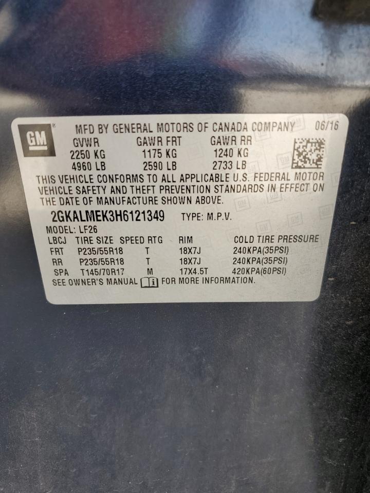 2GKALMEK3H6121349 2017 GMC Terrain Sle