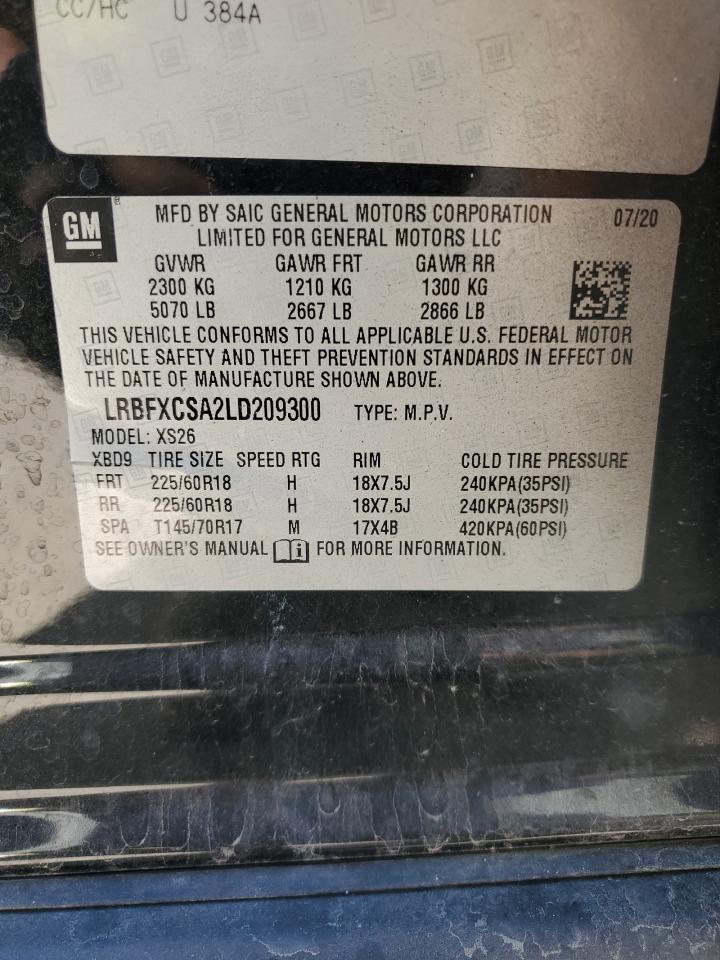 2020 Buick Envision Essence VIN: LRBFXCSA2LD209300 Lot: 73366584