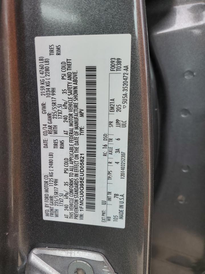 1FMCU0G95EUD05821 2014 Ford Escape Se