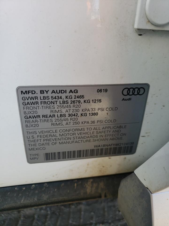 WA1BNAFY4K2124139 2019 Audi Q5 Premium Plus