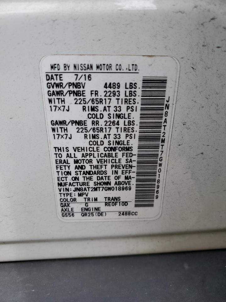 JN8AT2MT7GW018969 2016 Nissan Rogue S