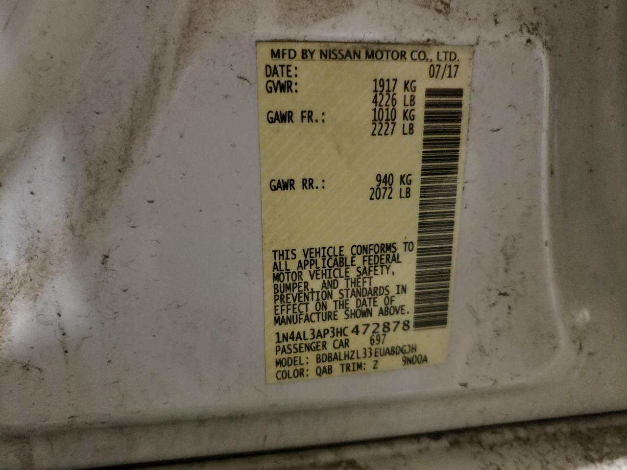 1N4AL3AP3HC472878 2017 NISSAN ALTIMA - Image 12