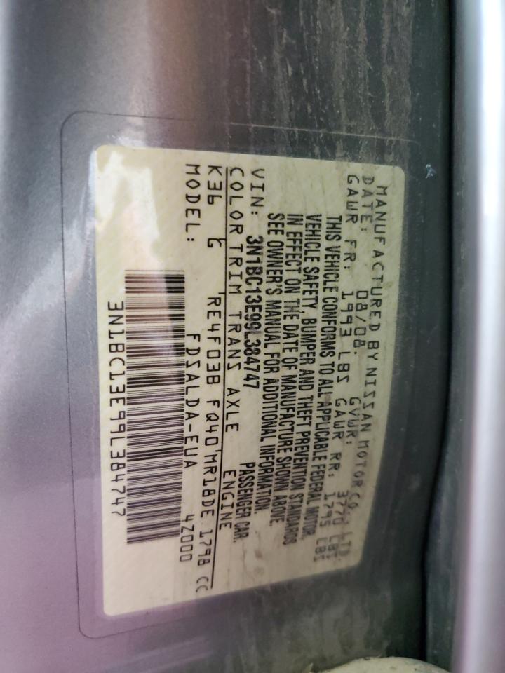 3N1BC13E99L384747 2009 Nissan Versa S