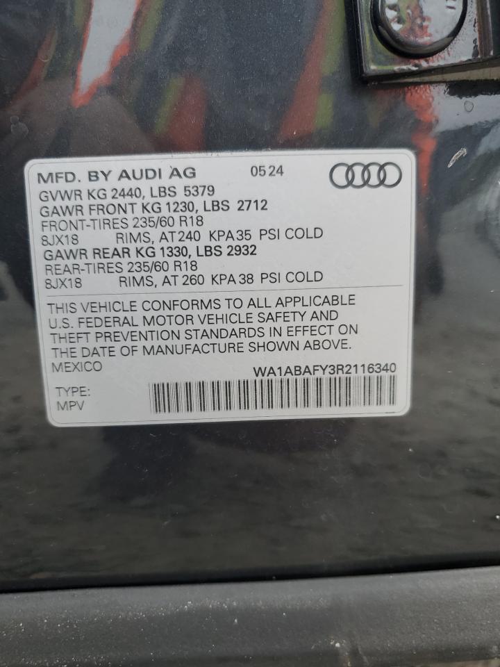 2024 Audi Q5 Premium 40 VIN: WA1ABAFY3R2116340 Lot: 69185514