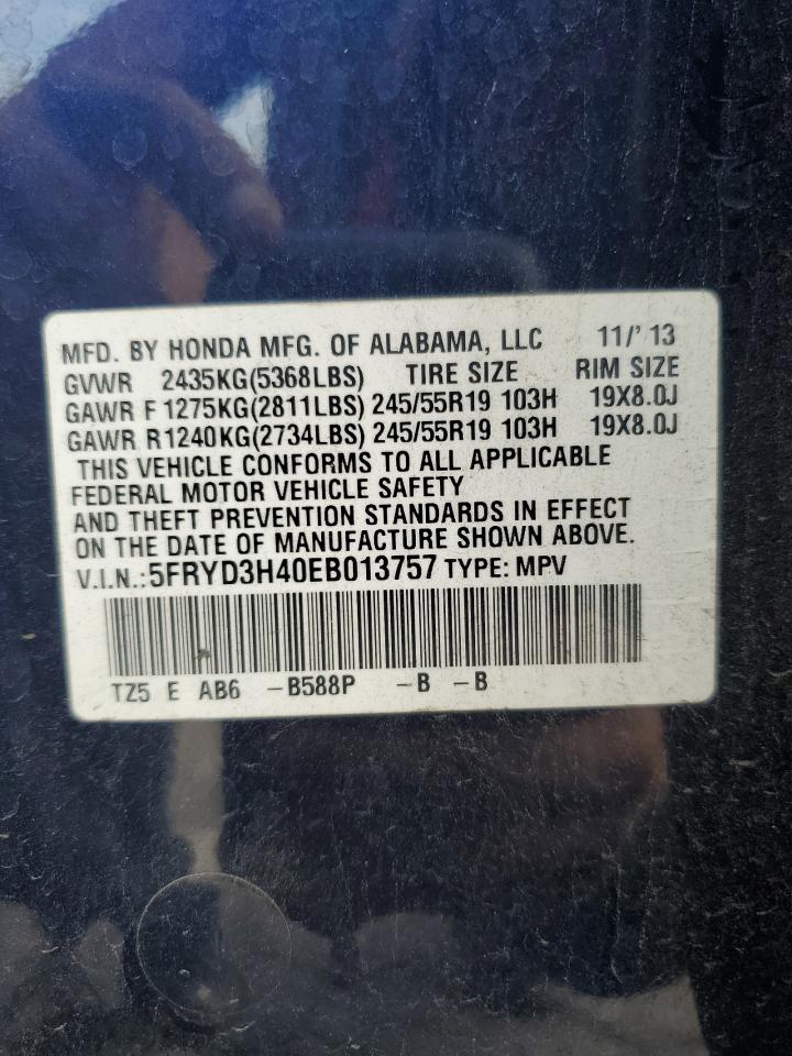 5FRYD3H40EB013757 2014 Acura Mdx Technology