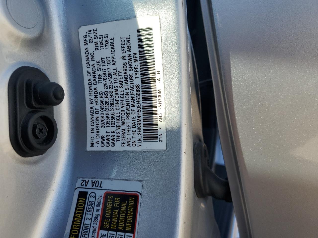 2HKRM4H50EH656888 2014 Honda Cr-V Ex