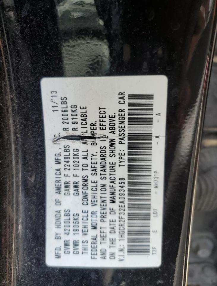 1HGCR2F32EA093459 2014 Honda Accord Lx