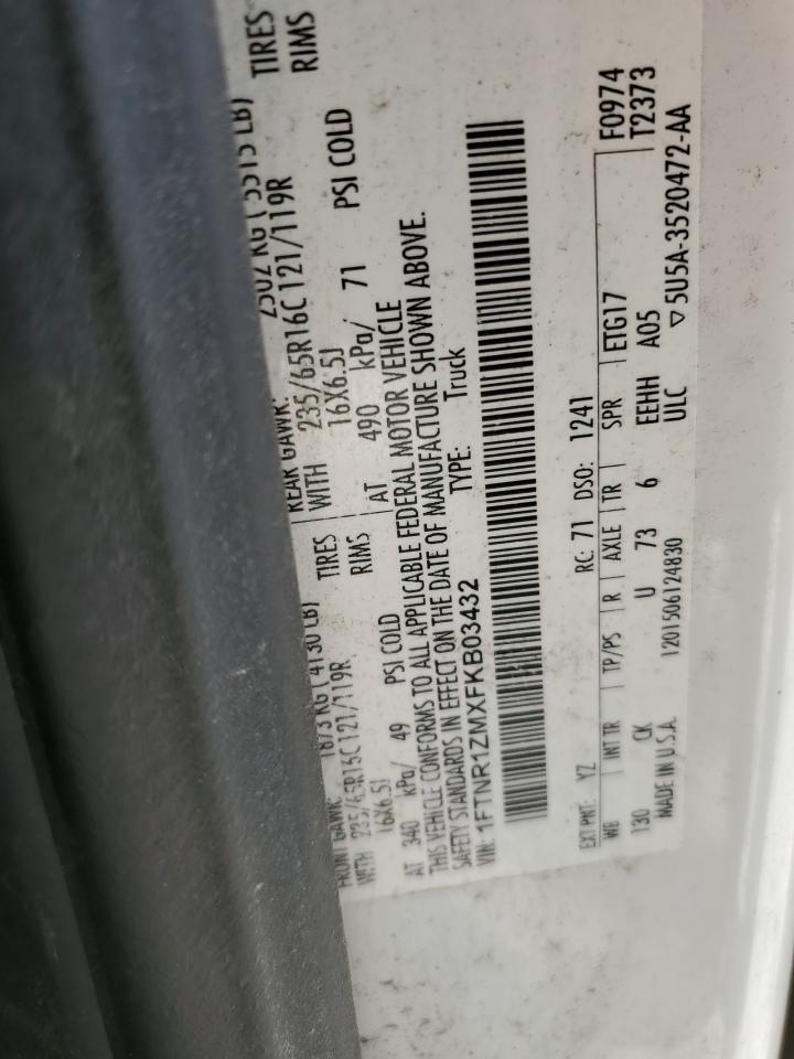 2015 Ford Transit T-250 VIN: 1FTNR1ZMXFKB03432 Lot: 71168124