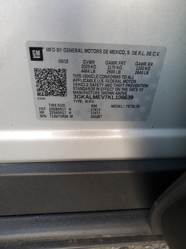 3GKALMEV7KL106639 2019 GMC Terrain Sle