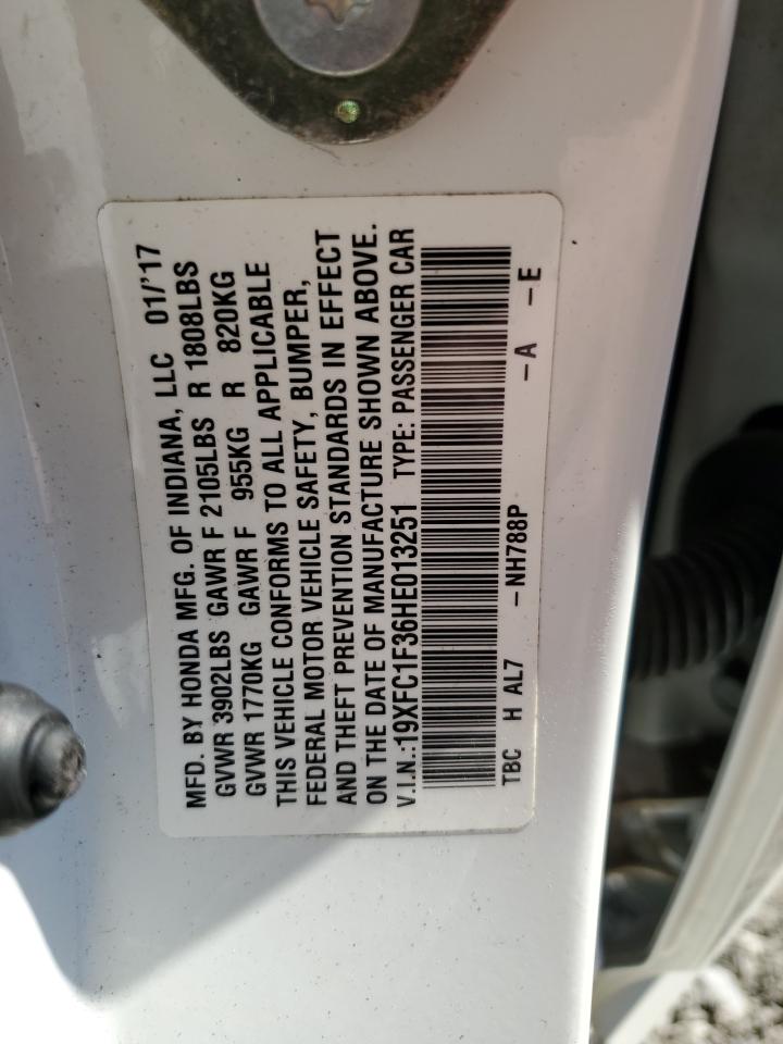 19XFC1F36HE013251 2017 Honda Civic Ex 19XFC1F36HE013251 2017 Honda Civic Ex