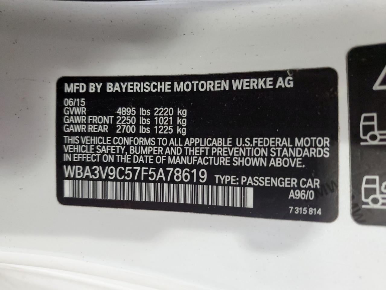 WBA3V9C57F5A78619 2015 BMW 428 Xi