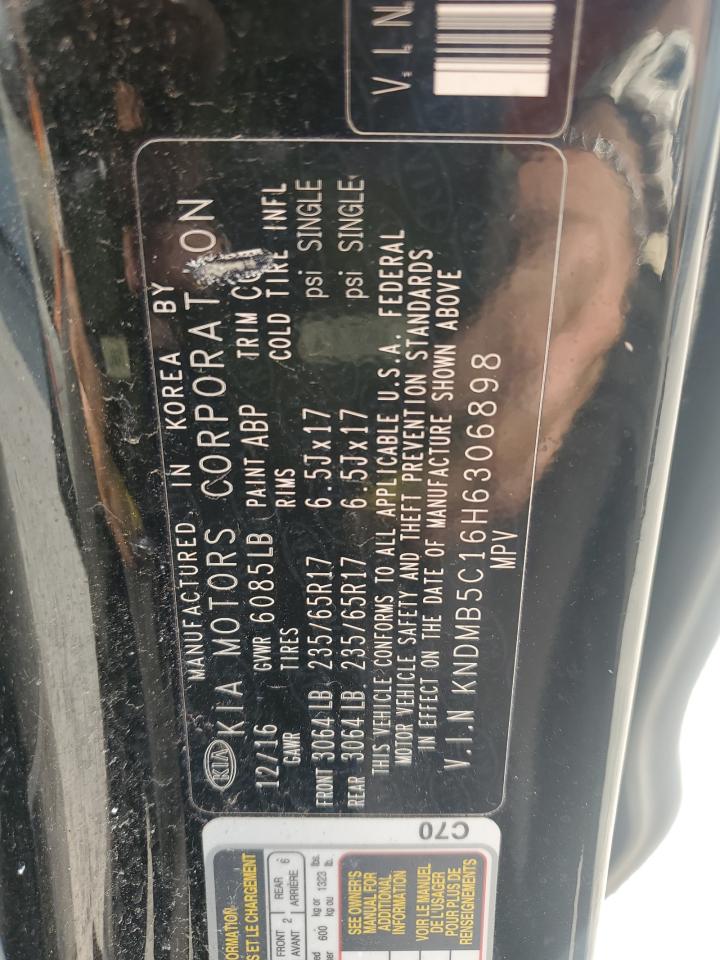 KNDMB5C16H6306898 2017 Kia Sedona Lx