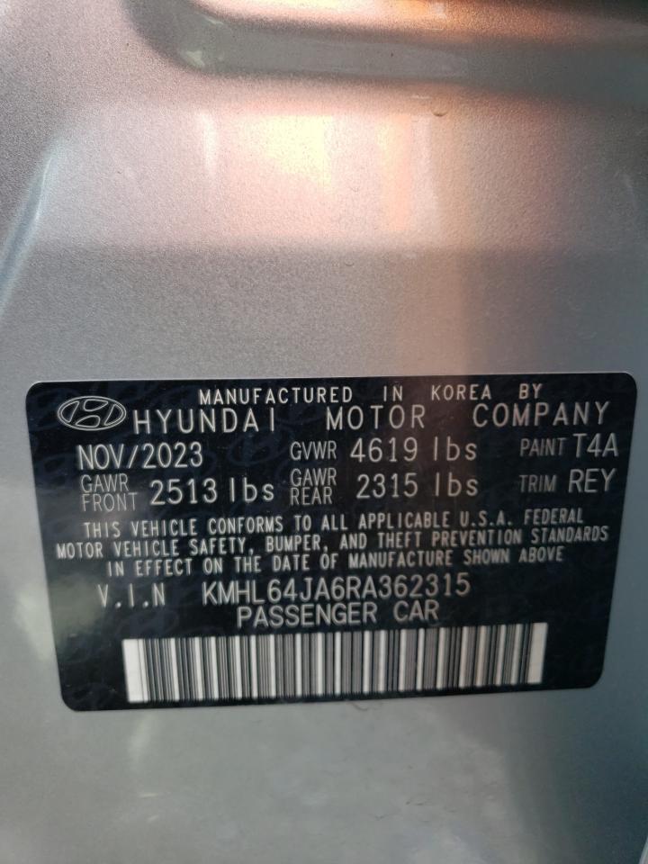 2024 Hyundai Sonata Sel VIN: KMHL64JA6RA362315 Lot: 71228674