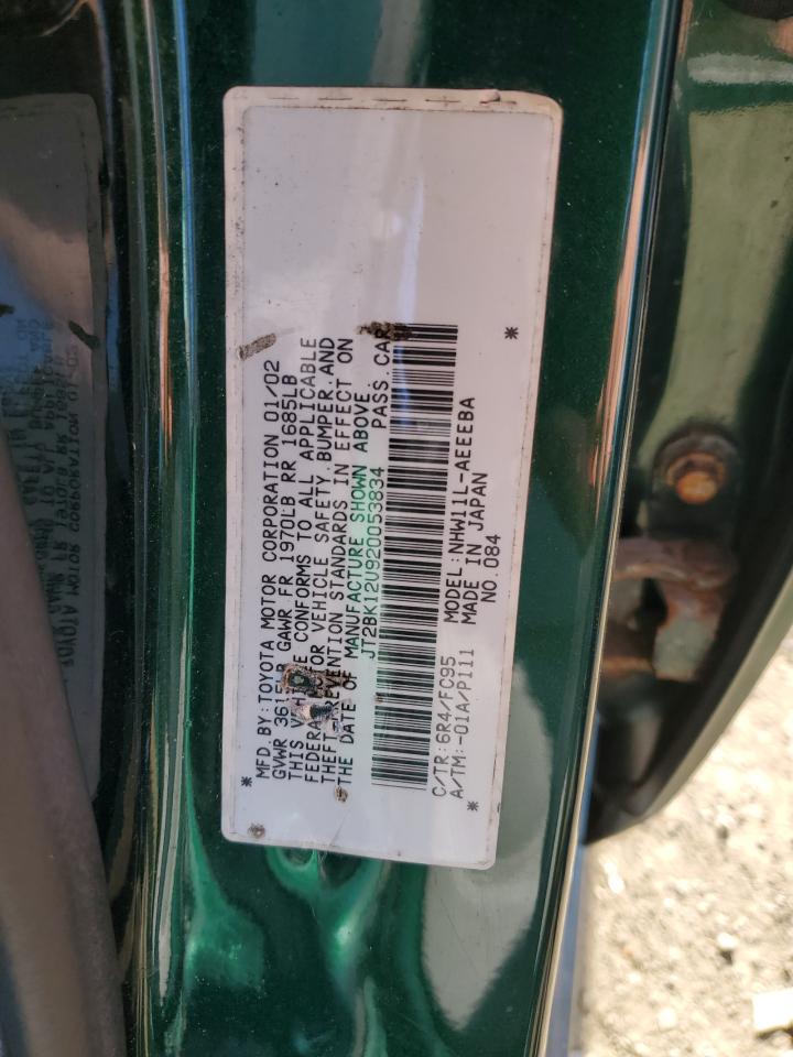 JT2BK12U920053834 2002 Toyota Prius