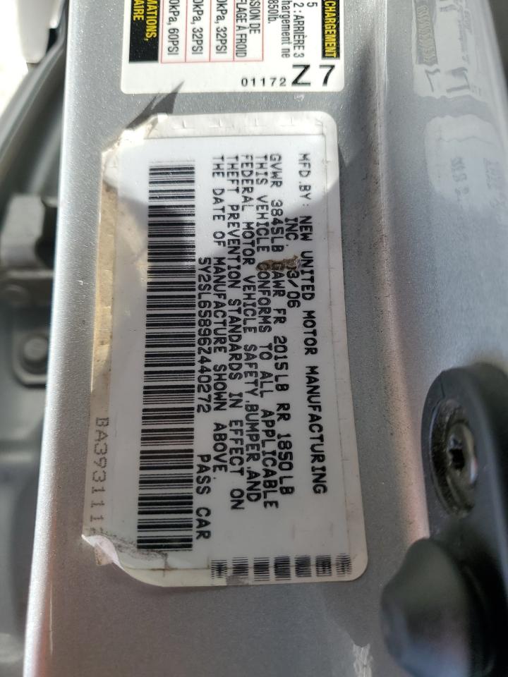 5Y2SL65896Z440272 2006 Pontiac Vibe