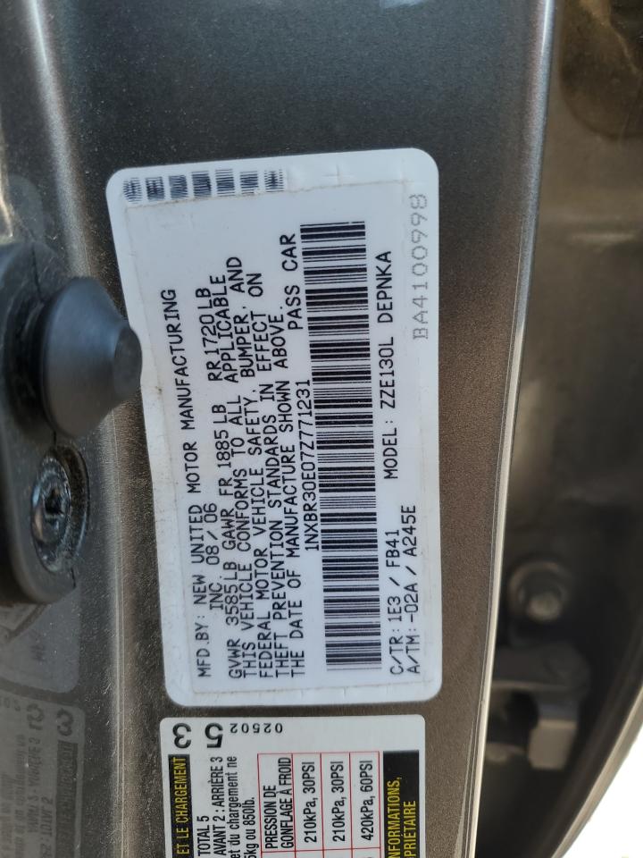 1NXBR30E07Z771231 2007 Toyota Corolla Ce