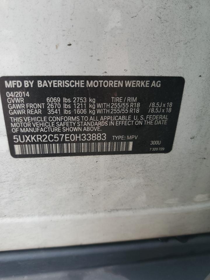 5UXKR2C57E0H33883 2014 BMW X5 Sdrive35I